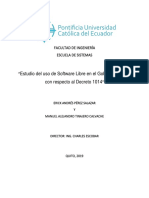 Estudio Del Uso de Software Libre en El Gobierno Central Con Respecto Al Decreto 1014