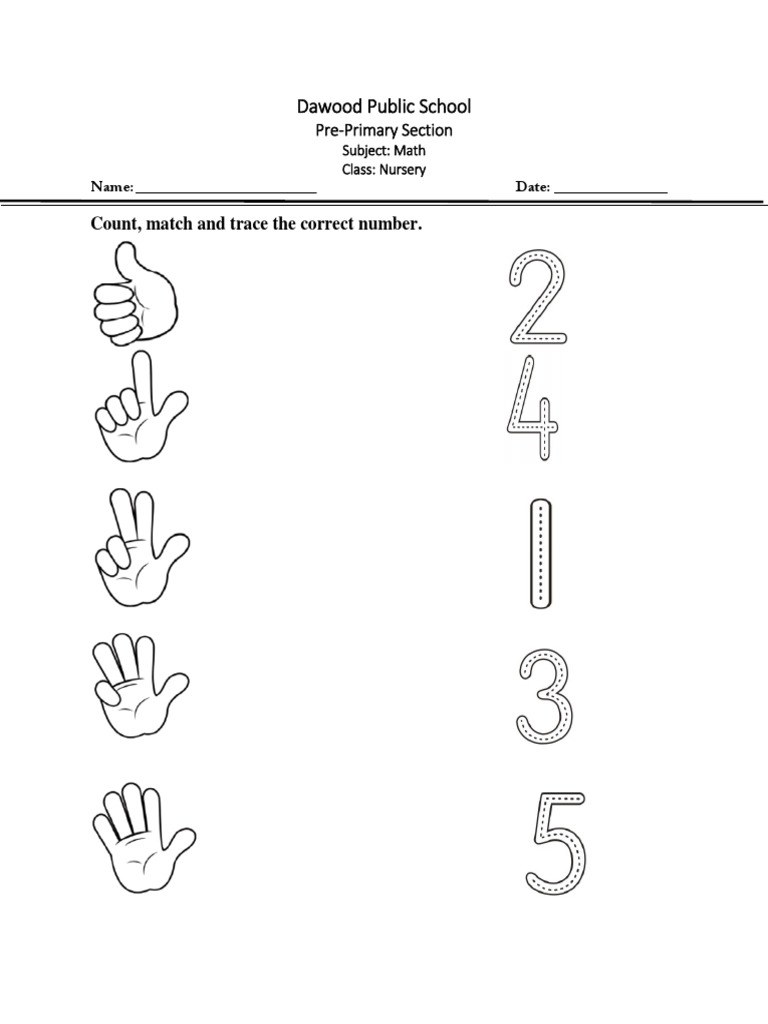 (Template) Count Fingers (1-5) | PDF
