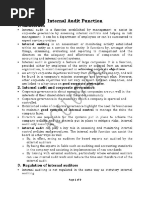 Internal Audit