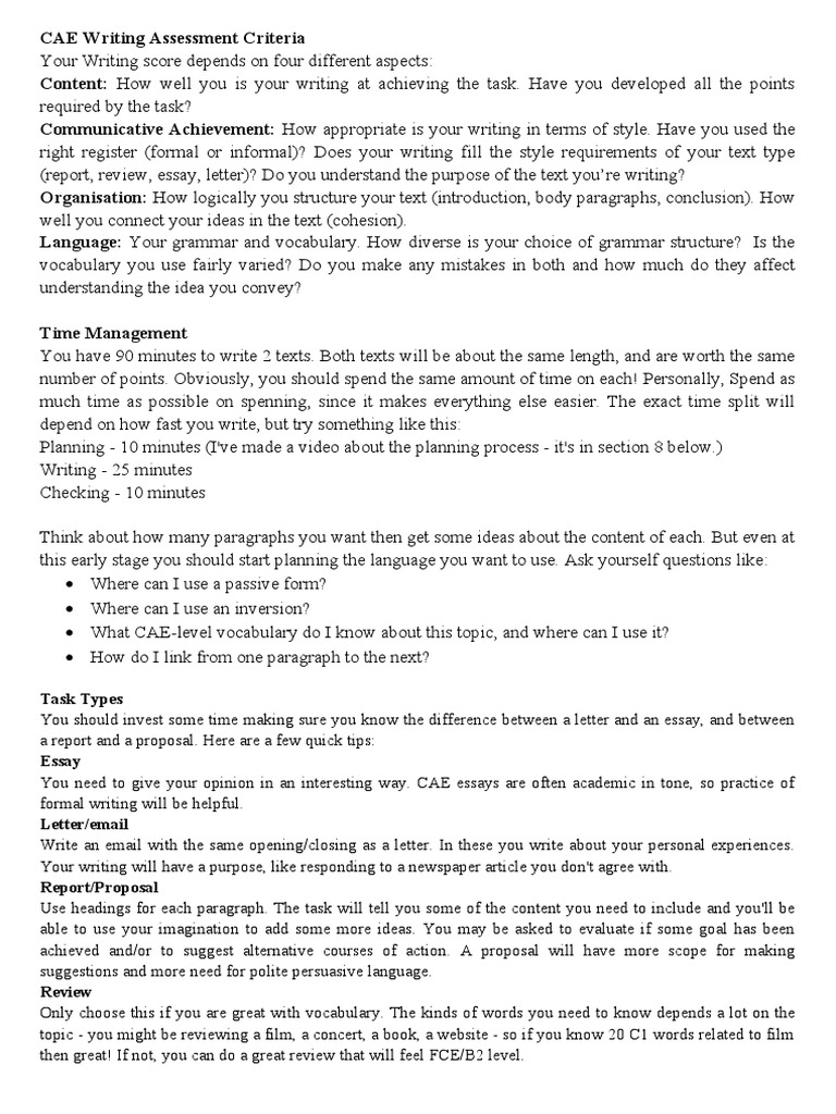 Writing Assessment Criteria Pdf