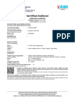 Sertifikat Kalibrasi: Calibration Certificate