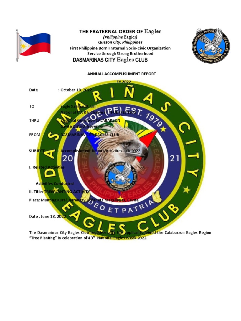 DCEC ACCOMPLISHMENT GMM activity Tree Planting EY 2022 | PDF