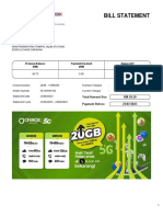 Bill Statement: Previous Balance (RM) Payment Received (RM) Balance B/F (RM)
