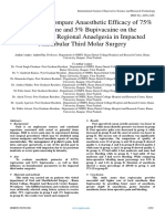 Evaluate and Compare Anaesthetic Efficacy of 75% Ropivacaine and 5% Bupivacaine On The Perioperative Regional Anaelgesia in Impacted Mandibular Third Molar Surgery