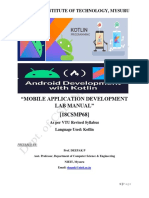 18CSMP68 Mobile Application Development Lab Manual in Kotlin