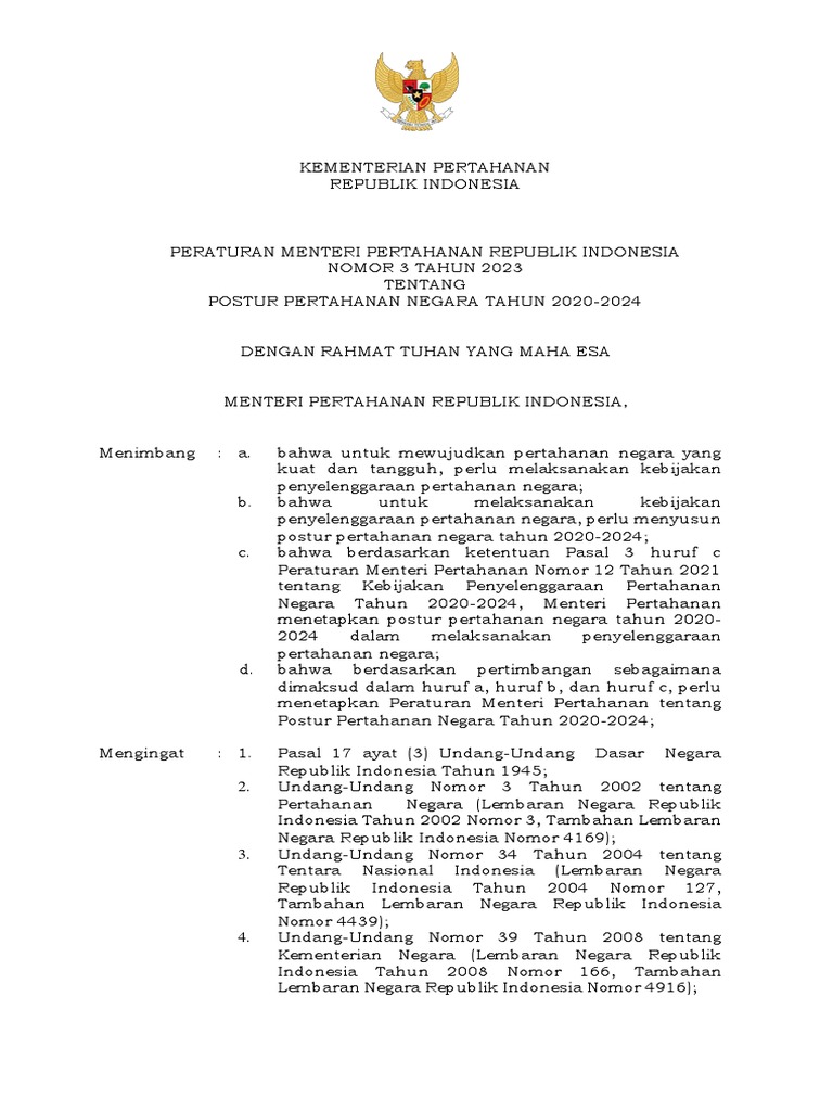 Badan Pengawasan Internal TNI Permenhan 2023