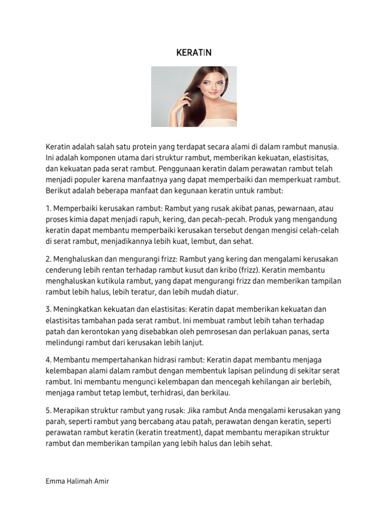 Manfaat dan Risiko Keratin untuk Rambut | PDF | Kesehatan Holistik | Bisnis