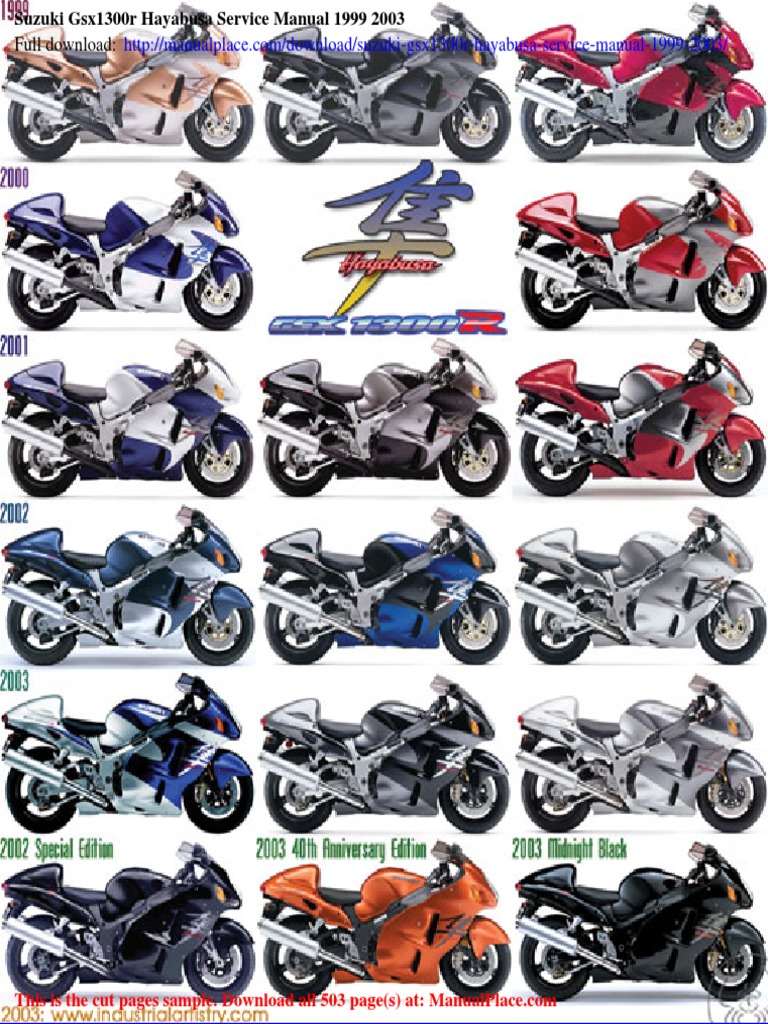Suzuki Gsx1300r Hayabusa Service Manual 1999 2003 | PDF
