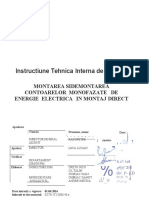 E.on ITI-SSM 40a - Montarea Si Demontarea Contoarelor Monofazate in Montaj Direct, Fara Scoaterea Acestora de Sub Tensiune