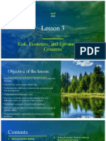 Lession 3 Risk, Economic and Environmental Concern
