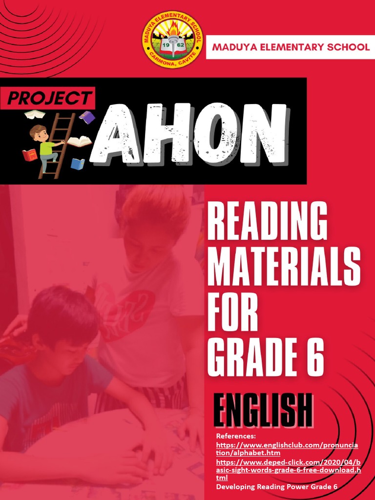 Project AHON Reading Materials Grade 6 English PDF Meteoroid Meteorite
