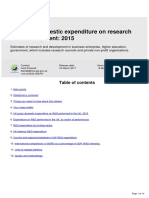 UK Gross Domestic Expenditure On Research and Development 2015 - ONS