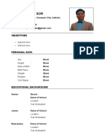 Resume Template John Bryan Sor