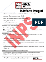 INPS Indefinite Integration Study Material