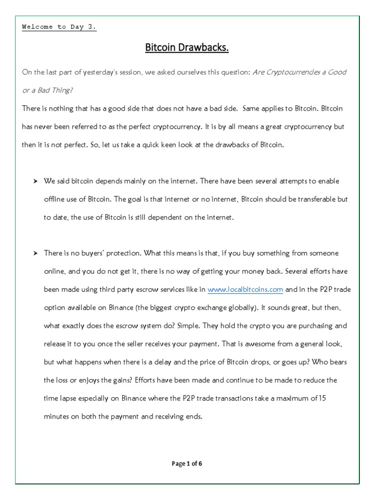 Day 3 - BTC Drawbacks and The BTCV Opportunity. | PDF | Cryptocurrency ...