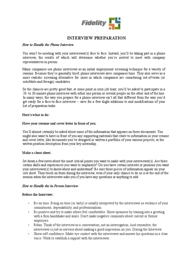 Interview preparation and star method pdf job interview question