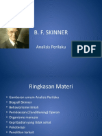 B. F. Skinner: Analisis Perilaku