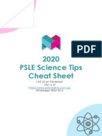 PSLE Science Tips Cheat Sheet