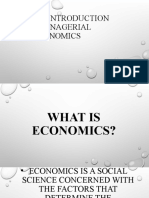 I - Introduction To Manegerial Economics