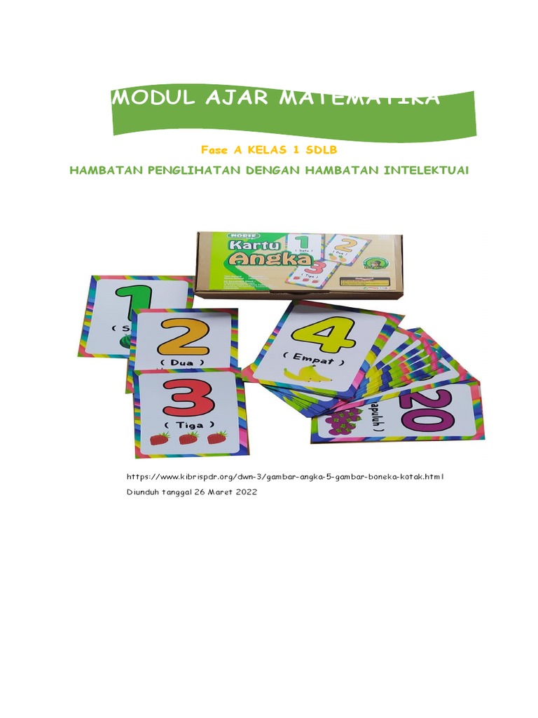 Modul Ajar Matematika Kelas 2 Fase A | PDF