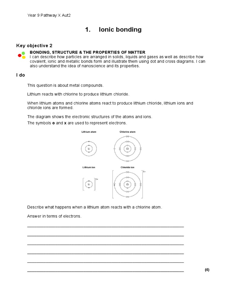 Year 9 Chemistry: Ionic & Covalent Bonding | PDF | Chemical Bond ...