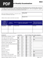 Weekly GA2 Inspection Report | PDF | Manufactured Goods | Machines