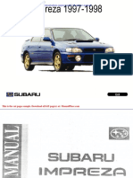 Subaru Impreza My97 98 Service Manual