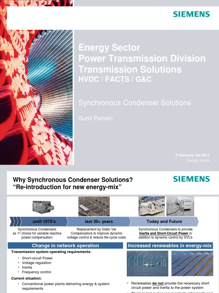 Siemens Synchronous Condenser Solutions | PDF | Electric Power ...