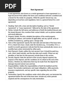 Rent Agreement