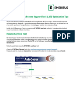 Resume Keyword Tool & ATS Optimization Tips