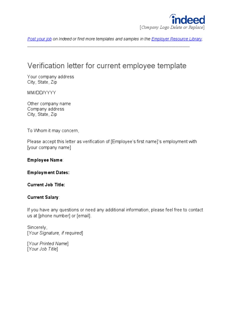Employee Verification Letter | PDF | Business