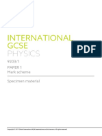 (Page1 22) 9203 92031 International Gcse Physics Mark Scheme v2