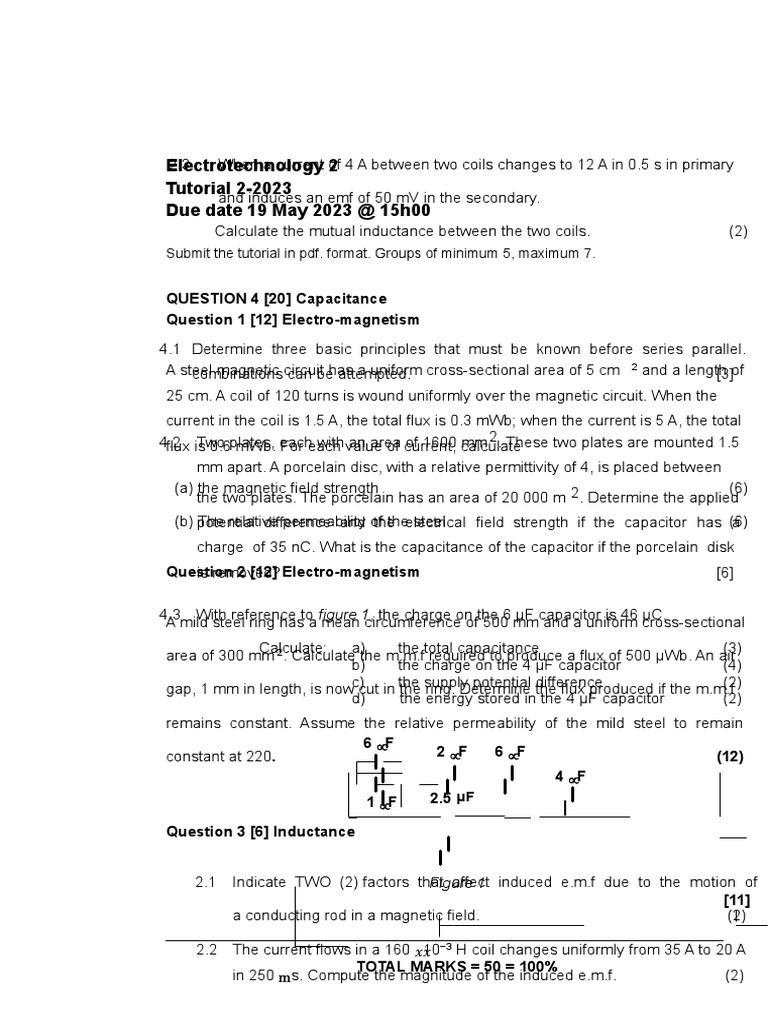 Tinywow - ELC2 TUT2 2023 v2 (1) - 24558880 | PDF | Inductor | Inductance