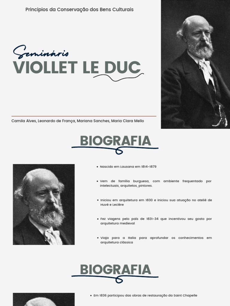 Viollet-le-Duc: Restauração e Legado | PDF | França | Estética