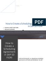 How To Create A Scheduling Agreement