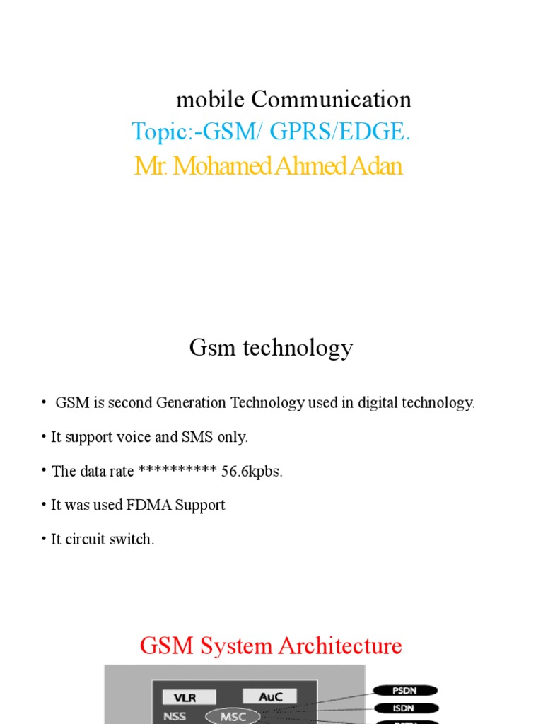 Gsm Gprs Edge Pdf General Packet Radio Service Service Industries