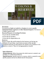Provisions and Reserves