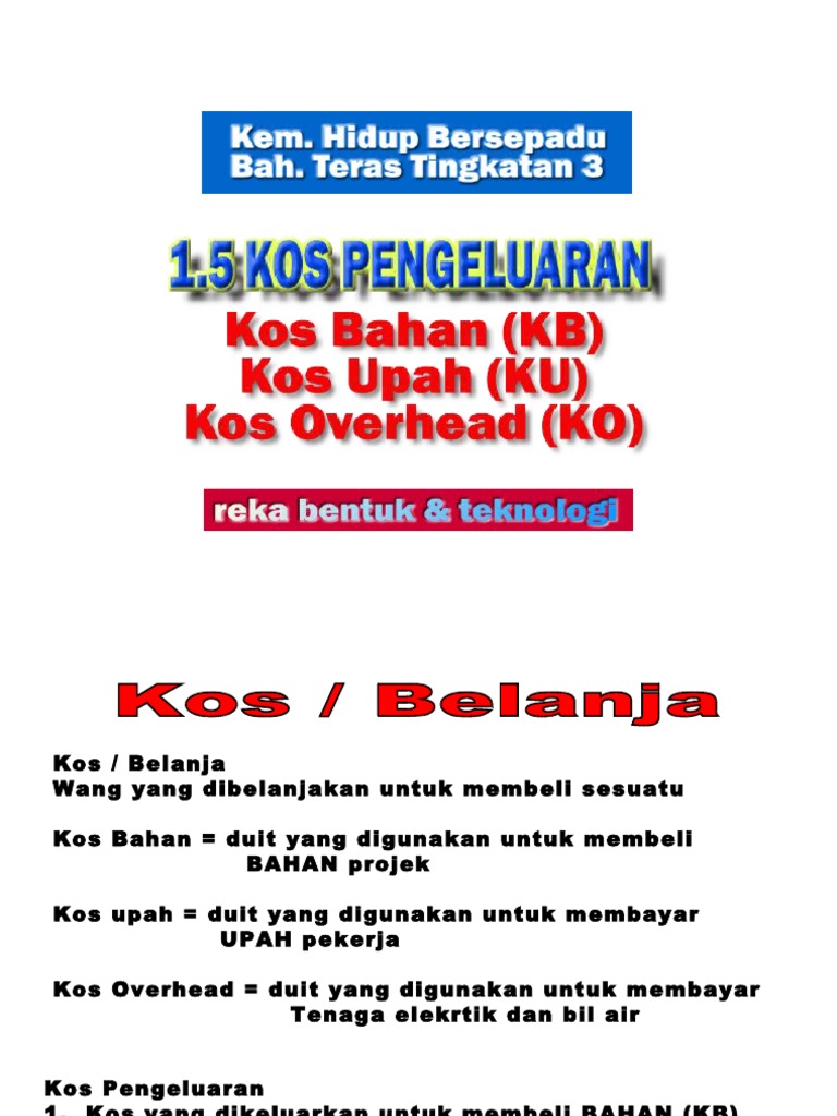 5.2 Menghitung Kos Pengeluaran | PDF