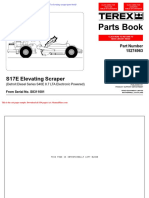 Terex S17e Elevating Scraper Parts Book