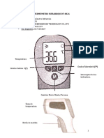Manual Termómetro Infrarrojo DT 8826