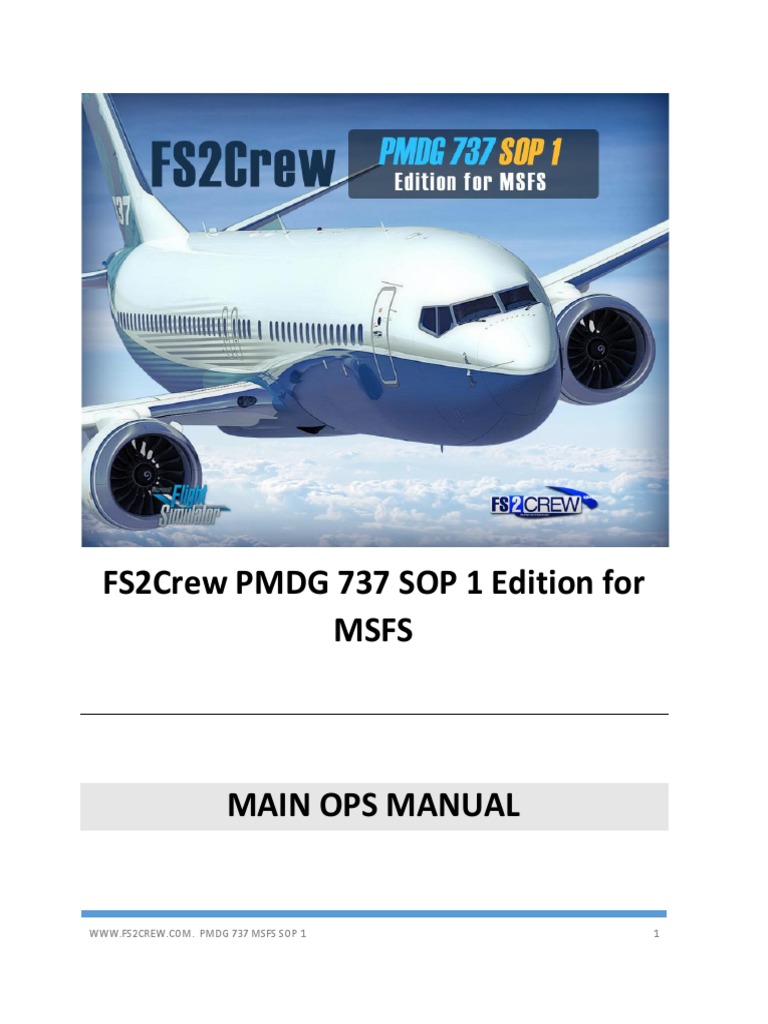 FS2Crew PMDG 737 SOP 1 Manual | PDF | Takeoff | World Wide Web