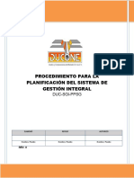 Procedimiento para La Planificación Del SGI