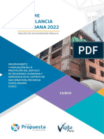 Informe de Vigilancia Ciudadana. Mejoramiento y Ampliación de La Prestación Del Servicio de Seguridad Ciudadana en Cusco