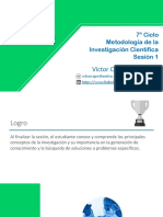 Metodología de La Investigación Científica - Sesión 1