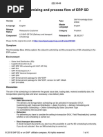 SAP Scheduling