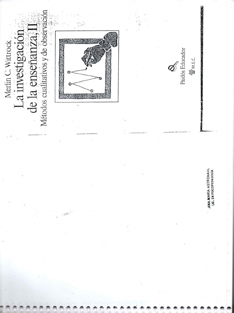 Wittrock (1989) Conclusion Hacia la concepcion del profesor como