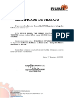 Certificado de Trabajo