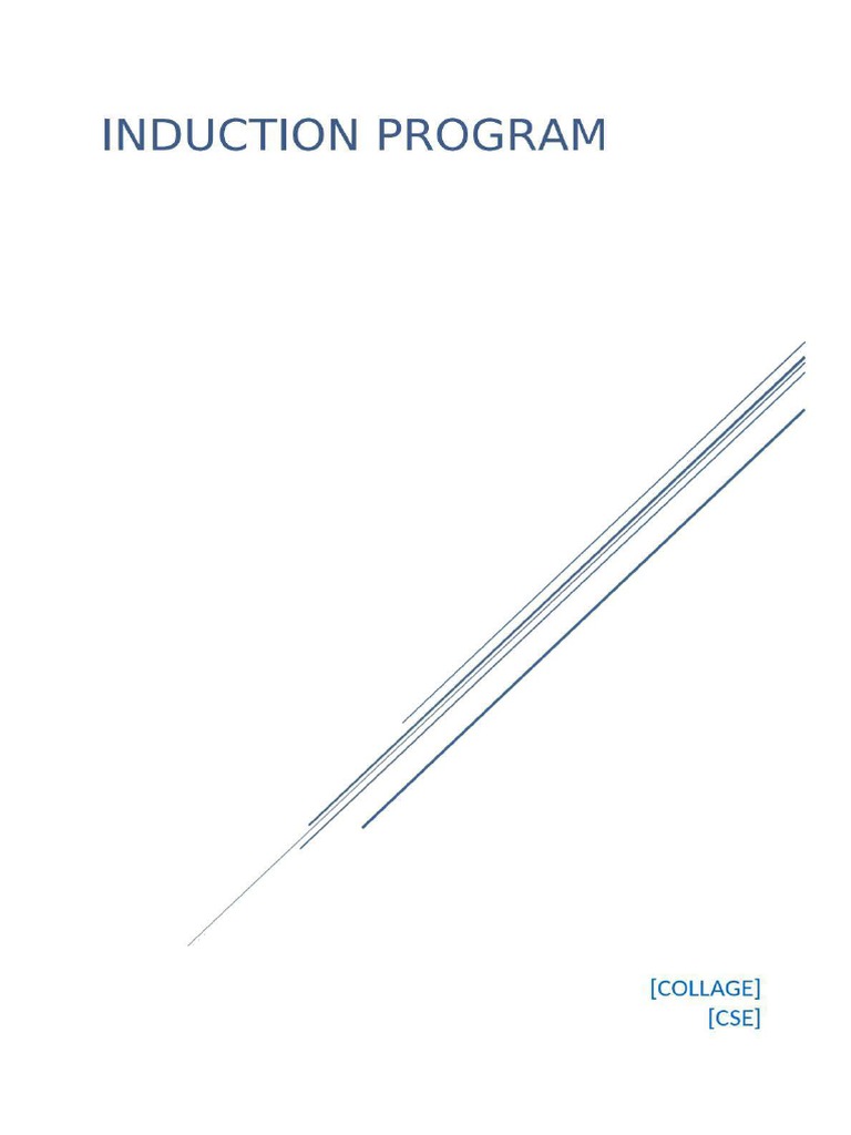 Induction Program. Compressed | PDF