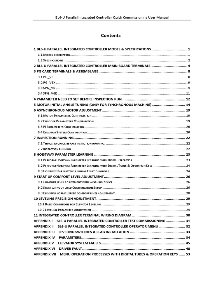 BL6-U Parallel Integrated Controller Quick Commissioning User Manual ...