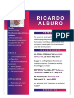 Ricardo Alburo: Mobile: Address: Objective